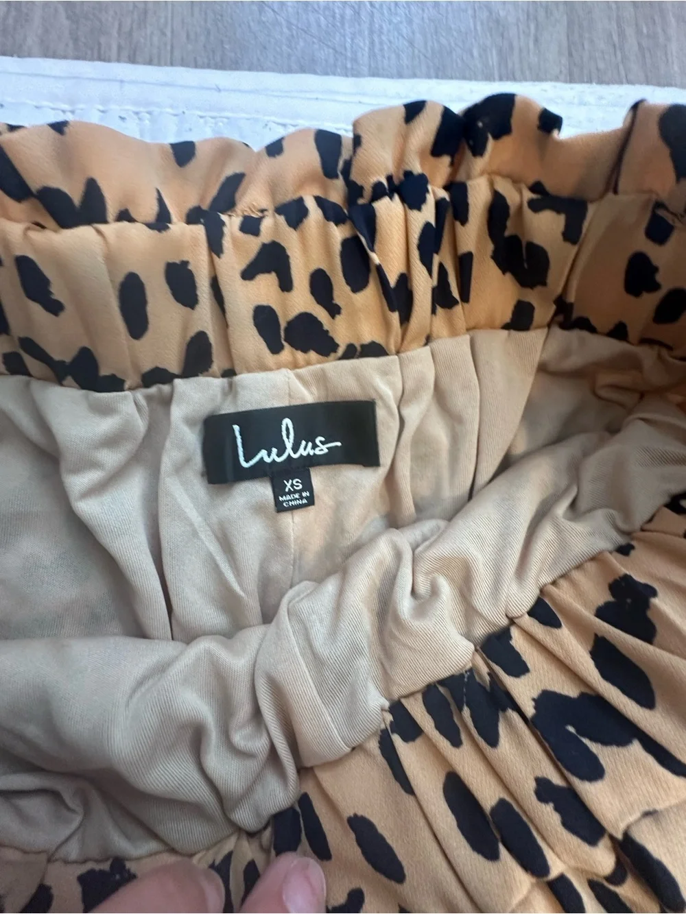 Lulu’s High Waist Leopard Pants Wide Leg Belted Palazzo Trousers pockets